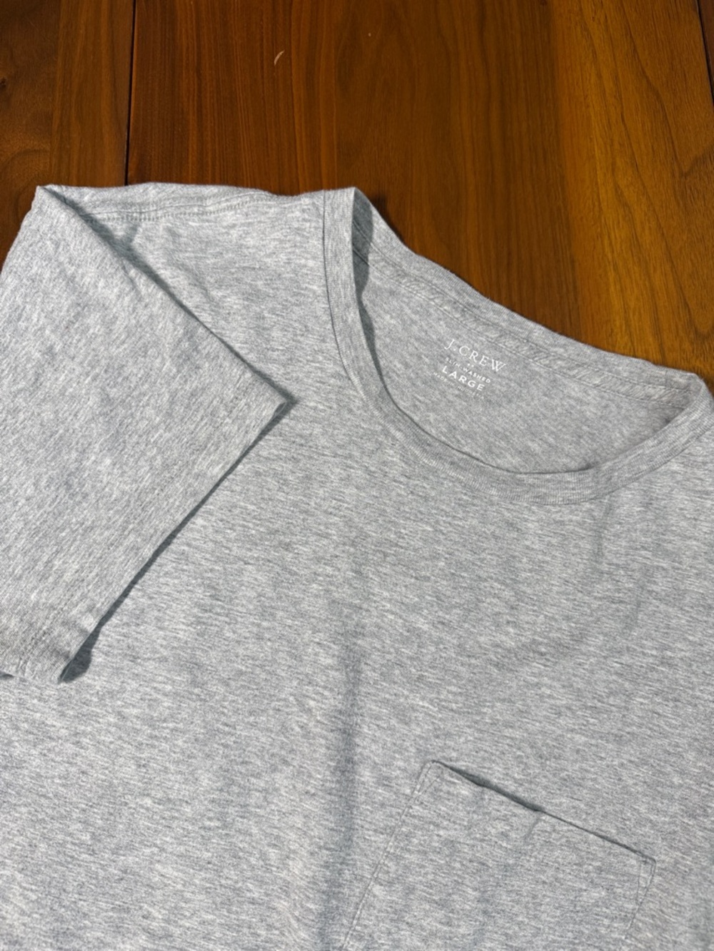 J. Crew SLIM washed crew neck gray mens t shirt size large L